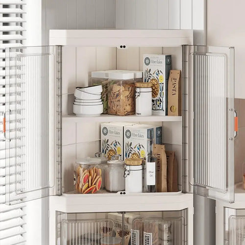 Multi-Tier Foldable Corner Storage Shelf