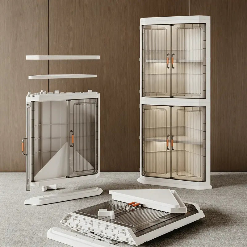 Multi-Tier Foldable Corner Storage Shelf