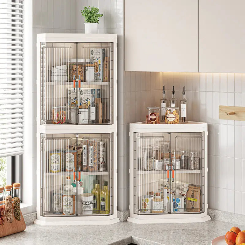 Multi-Tier Foldable Corner Storage Shelf