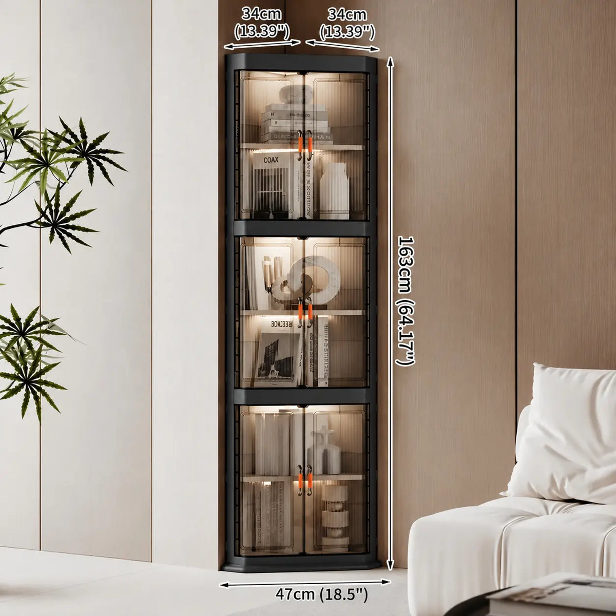Multi-Tier Foldable Corner Storage Shelf